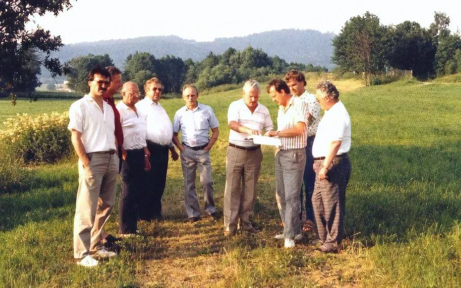 Der künftige Standort der Tennisanlage, 1987